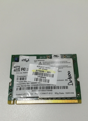 Placa Wifi (full) Intel 373025-001