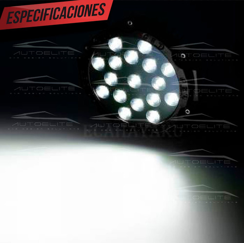 Imagen 6 de 10 de Faro Led Cree Redondo 7 Pulgadas 17 Led 51w Jeep 4x4