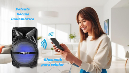Bocina 8 Pulgadas Amplificada Recargable Bluetooth Inalambri
