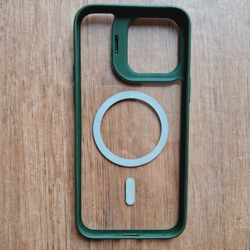 Funda Para Iphone 14 Plus/pro Max Estilo Magsafe Lens Stand Verde