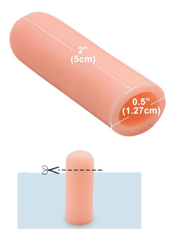 Conjunto de protetores de dedo de silicone resistente a elásticos, 5 peças, cor F, bege