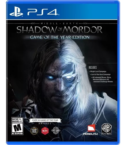 Middle Earth: Shadow Of Mordor -ps4 Fisico 