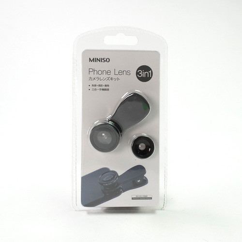 Miniso Lente Para Celular 3 En 1, Negro