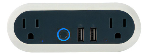 Enchufe Inteligente 2 Puertos Usb-a, Multivoltaje Wifi Alexa Color Blanco