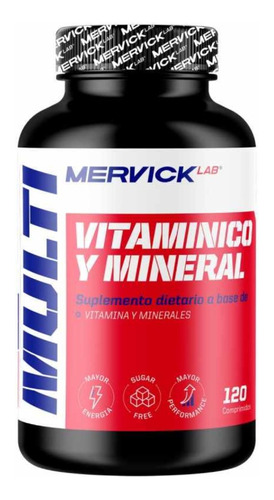 Multivitaminico Vitaminas Y Minerales X 120 Caps  - Mervick-