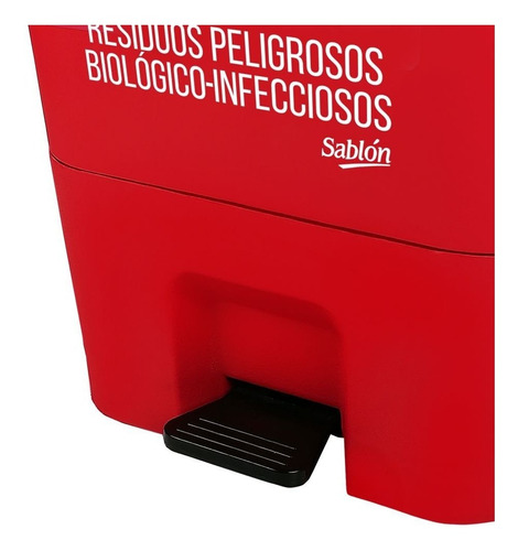 Bote De Basura 17l Rojo Con Pedal
