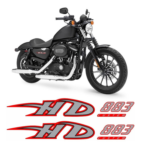 Adesivos Emblema Compatível Tanque Harley Davidson 883 Ha020