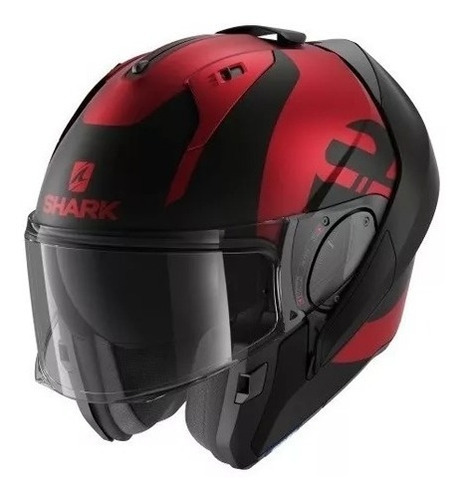 Capacete Shark C/óculos Interno Evo Es Kedje Mat Rkr Tamanho Do Capacete 58/m Cor Vermelo-preto