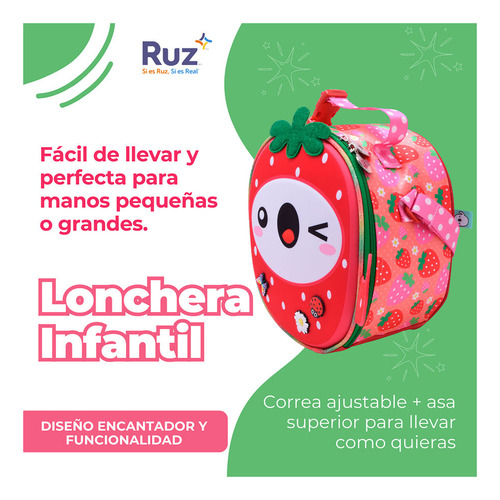 Lonchera Infantil Ruz Holi 4 L Rojo