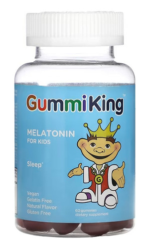 Gummiking Sleep Melatonina Para Niños 60 Gomitas Sabor Fresa