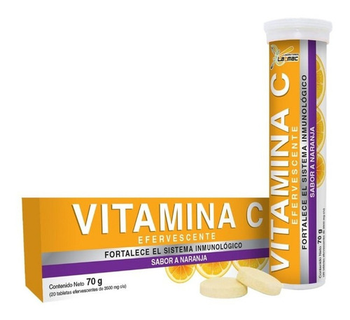 Vitamina C Efervescente 20 Tabletas De 3500 Mg C/u