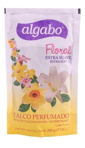 Talco Perfumado Algabo Floral Extra Suave Doypack X 200g