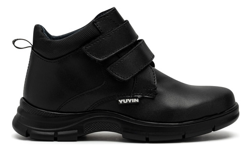 Zapato Bota Escolar Niño Piel Negro Yuyin 23270 15-17½ Gnv®