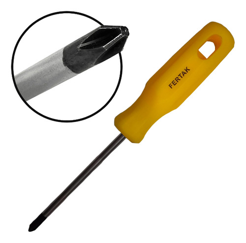 Chave Phillips 1/8 X 6 Imantada Estrela Fertools Amarela