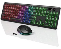 Comprar Combo De Teclado Y Mouse Inalambricos Retroiluminados