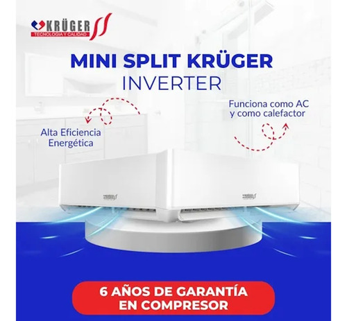 Aire Acondicionado Inverter Mini Split 18m2 Msk18 Kruger