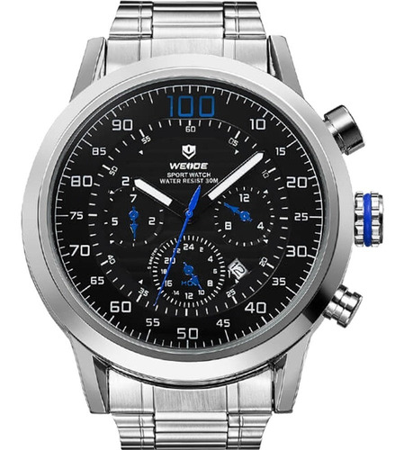 Relógio Masculino Weide Prata Wh3311-3c