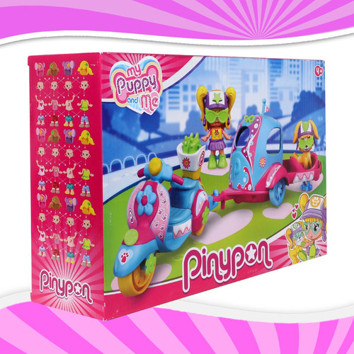 Pinypon Puppy Motorbiker Set Muñeca Con Accesorios Famosa