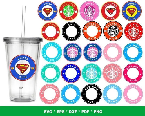 Imagen 4 de 9 de Plantillas Sublimación Vectores Multiuso Tazas Starbucks