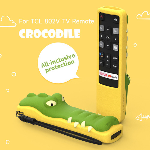 New Funda De Cocodrilo De Silicona For Control Remoto Tcl