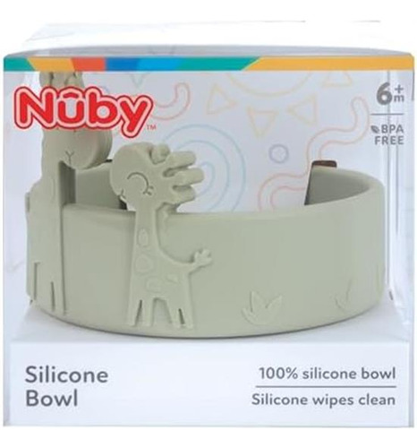 Nuby Animal Friend Silicone Round Plate Placa Para Niños Más