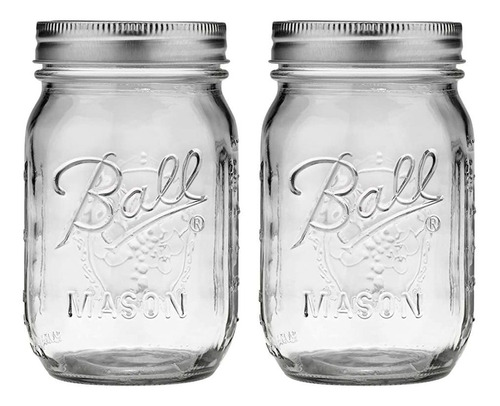 Frasco Mason Regular Ball Glass 2 Uds