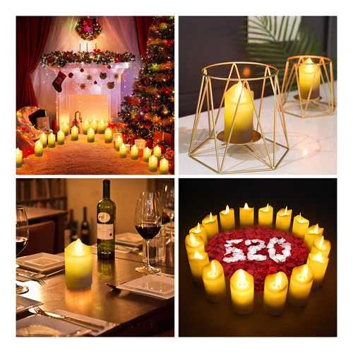 Paquete De Lámparas De Mesa, Velas Sin Llama Que Parpadean.