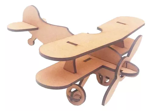 QUEBRA-CABEÇA-3D-AVIÃO-CAÇA-MDF-CRU