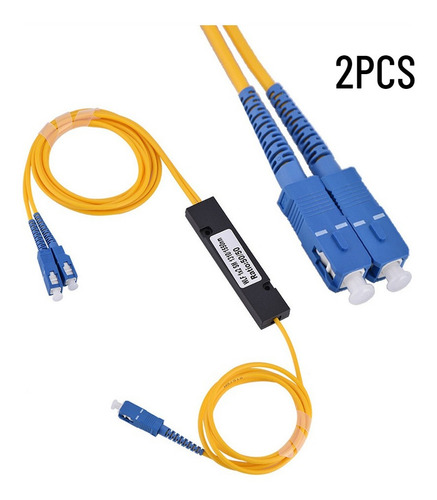 2pcs Cable Divisor De Fibra Óptica Sc Monomodo 1 A 2 Con Sc