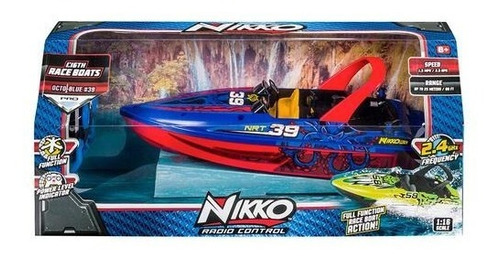 Lancha Rc Race Boats Blue - Escala 1:16 Nikko