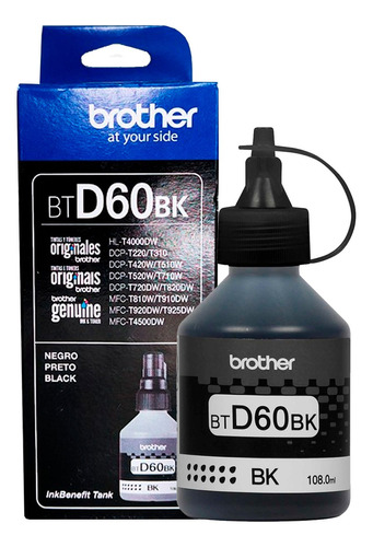 Tinta Brother D60bk Negro Para Mfc-t4500dw Original