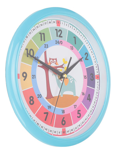 Relógio De Parede Plastic Cartoon Colorful Quartz Time