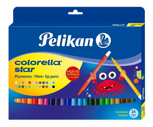 Plumones Pelikan X 24 Colorella Star 