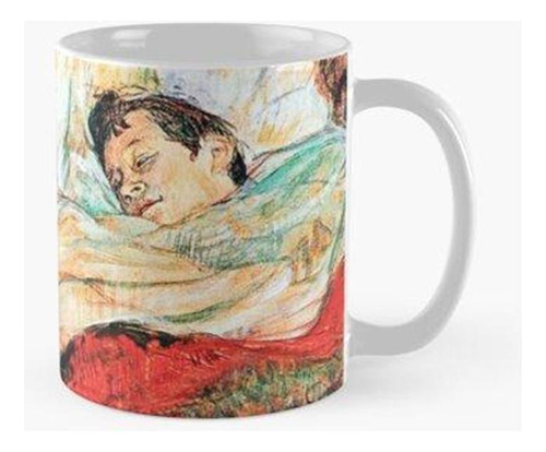 Taza  En La Cama, Famosa Pintura Vintage De Dominio Público 