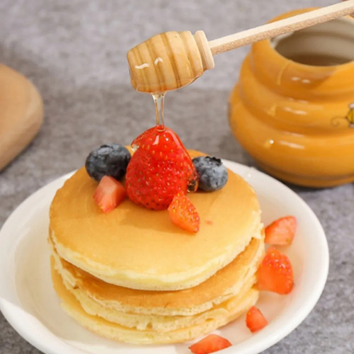 Frasco De Mel Com Colheres Beehive Honey Plate