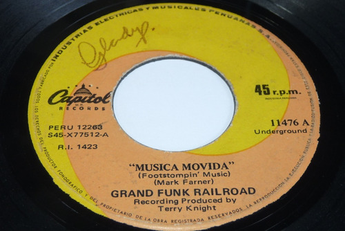 Jch- Grand Funk Raiload Musica Movida Rock 45 Rpm