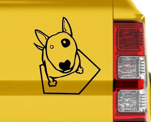 Calco Bull Terrier Caricatura Perros Raza Mascotas 15x15