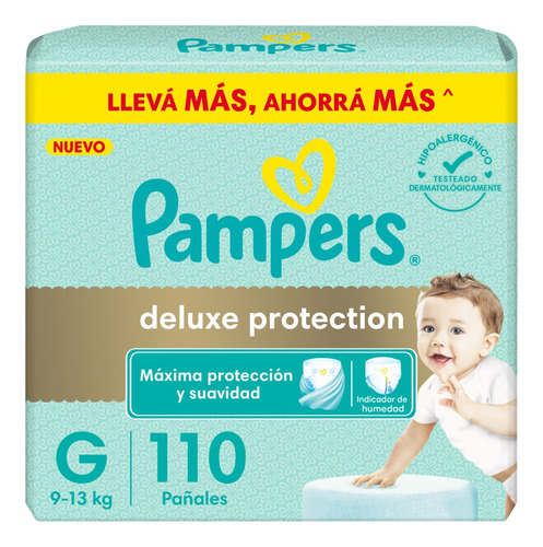 Pañales Pampers Deluxe Protection Talle Grande 110 Unidades