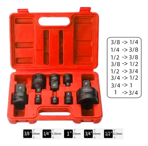 Juego Adaptadores Para Dados Y Llaves De Impacto 8 Piezas,juego De Dados,adaptadores Para Taladro,dados Herramienta,dados De Impacto,adaptador De Brocas Hexagonal Para Taladro,1/4 /3/8 /1/2 /3/4 /1