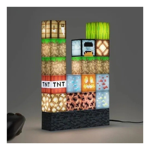 Lamp Minecraft Diy Luz Cuadrada Lámpara Bloque Construcción