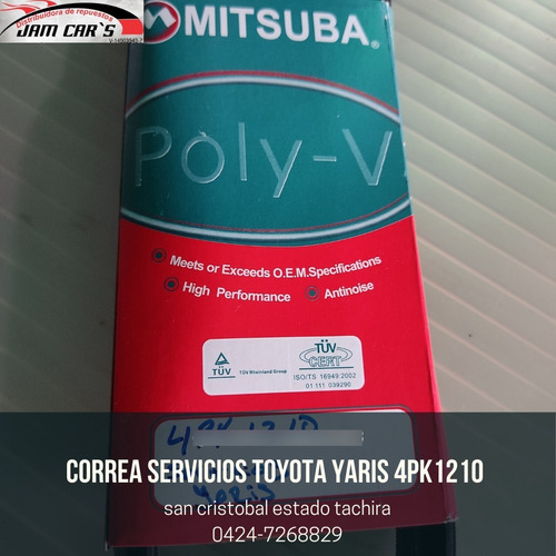 Correa Servicios Unica Yaris Belta Original Mitsuba 4pk1210