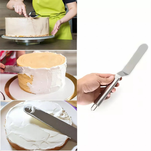 Espátula Acodada Grande Decoración Pasteles Alisador