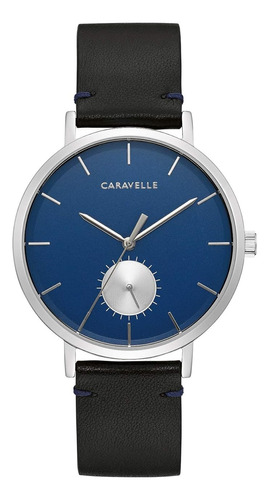 Reloj Caravelle Quartz Para Hombre 43a156 Dress Nuevo Azul