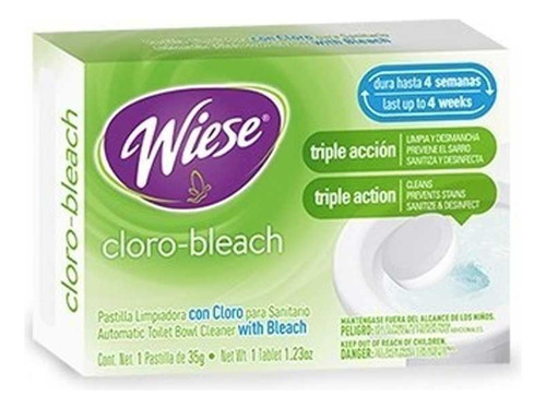 48 Pz - Wiese Pastilla Cloro Limpiadora Wc Triple Acción 35g