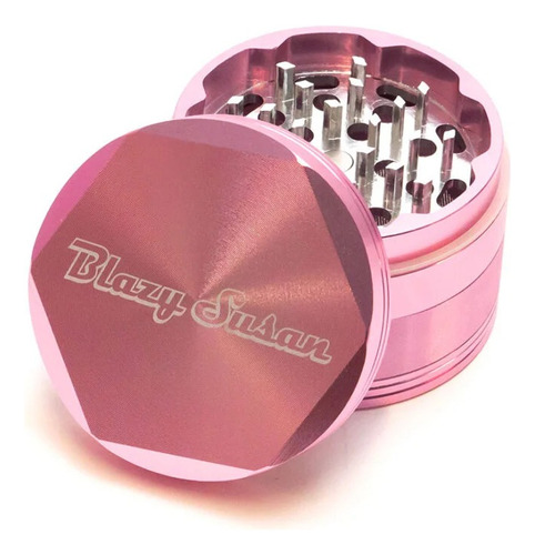 Grinder Moledor Especias Aluminio 63.5mm Blazy Susan Color Rosa Lisa