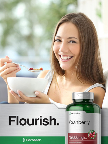Horbaach Cranberry Arandano 250 Capsulas Con Vitamina C Sabor Sin Sabor