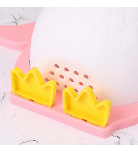 Suporte Para Escova De Dentes Em Forma De Pinguim Com Rosa