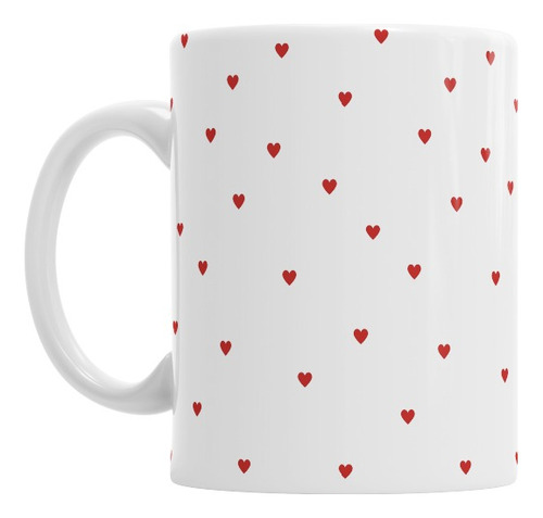 Taza Desayuno De Corazones Rojos