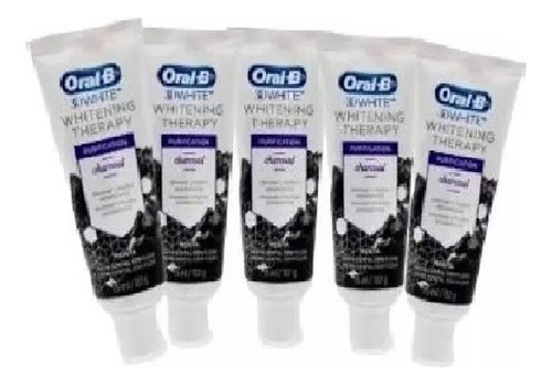 Kit De 6 Pastas Dentales 3d White Charcoal Oral B