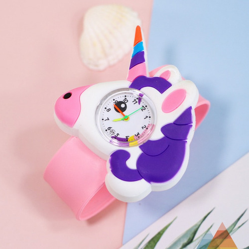 Imagen 3 de 4 de Reloj Niñas Unicornio Imantado Agujas
